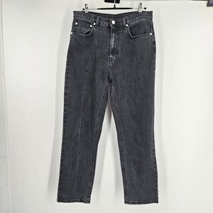 Alexander McQueen Genesis y2k Jeans Black Denim Stretch High Waist Cropped 28